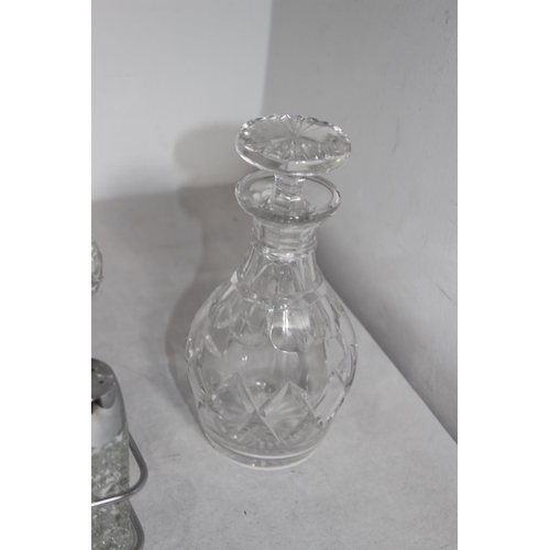 327 - 2 X DECANTERS AND CRUET SET