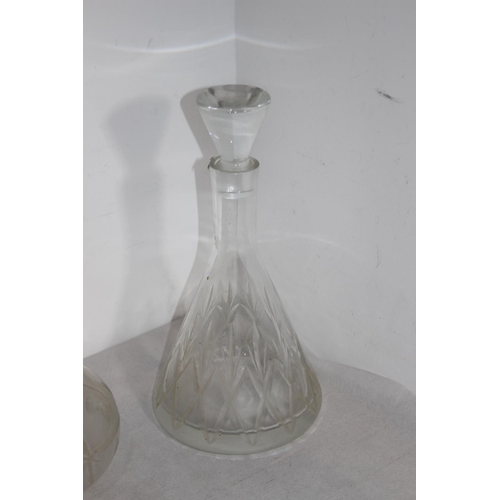 338 - 5 X VINTAGE DECANTERS