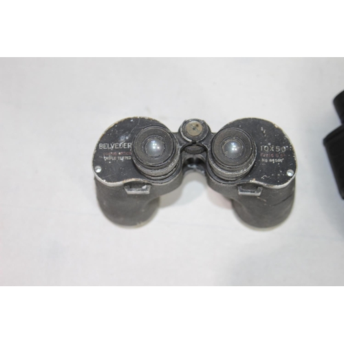 411 - PAIR OF BELVEDERE AND PAIR OF BRESSER BINOCULARS