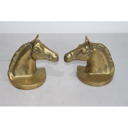 457 - PAIR OF BRASS HORSE BOOKENDS
16.5CM