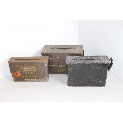 637 - 3 X AMMO BOXES