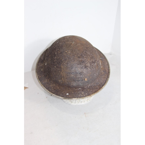 659 - WW2 BRODIE HELMET - SURREY REGIMENT - PASTROL LAMB