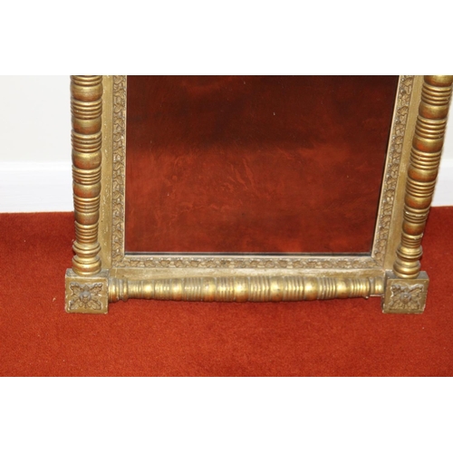 93 - ANTIQUE CIRCA 1820 GILT PEER MIRROR - THOUGHT TO BE AMERICAN 
69 X 120CM