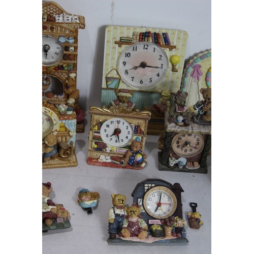 351 - QUANTITY OF TEDDY BEAR CLOCKS