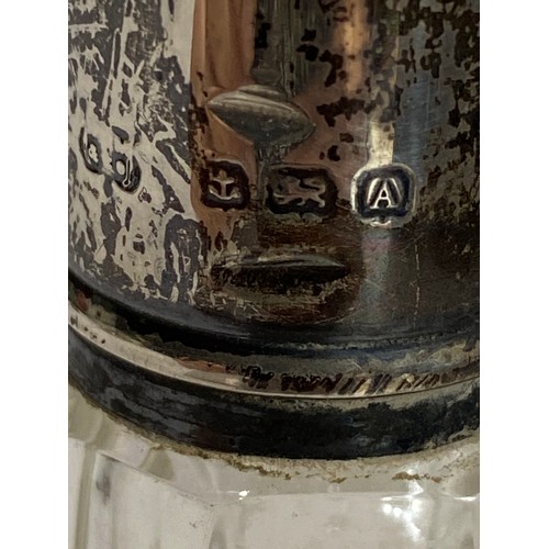 889 - GLASS SCENT BOTTLE WITH SILVER LID - LONDON 1925 - WOODALS
20CM