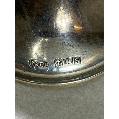 892 - SILVER BUD VASE - BIRMINGHAM 1973 - BROADWAY AND CO - HAS SPECIAL MARK USED TO COMMEMORATE THE BICEN... 