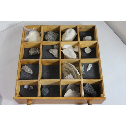 686 - SMALL DRAWERS OF PRE HISTORIC FOSSILS 
BOX IS 41 X 41 X 35CM