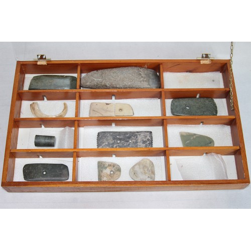 694 - BOX OF JADE ETC
50 X 30CM