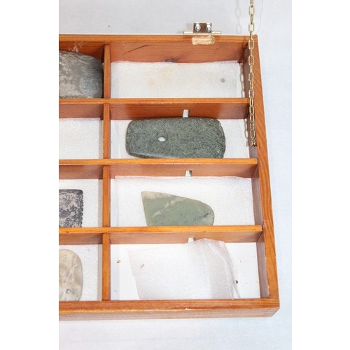 694 - BOX OF JADE ETC
50 X 30CM