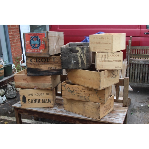 36 - 10 X WOODEN BOXES