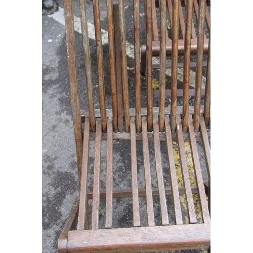46 - SET OF THREE FOLDING GARDEN CHAIRS - ONE A/F