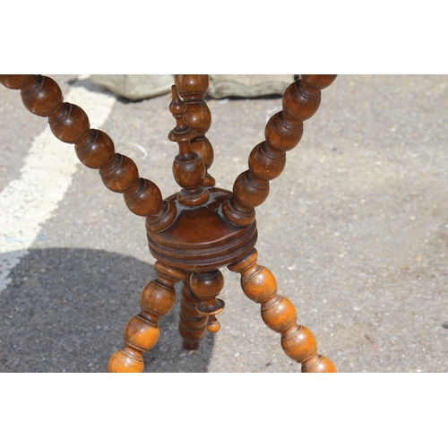 9 - BOBBIN LEGGED CRICKET TABLE A/F
51 X 64CM