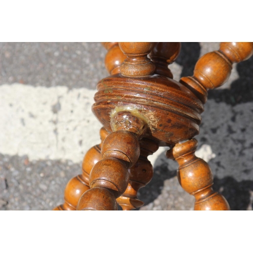 9 - BOBBIN LEGGED CRICKET TABLE A/F
51 X 64CM