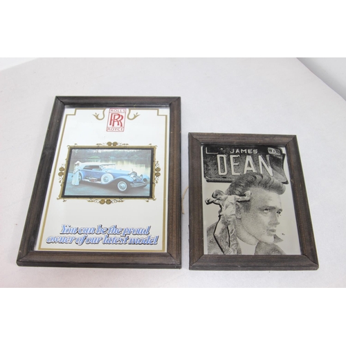 127 - ROLLS ROYCE / JAMES DEAN MIRRORS
33 X 23CM