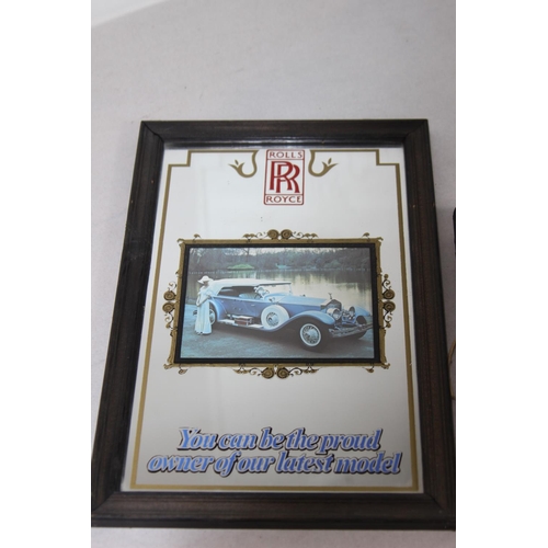 127 - ROLLS ROYCE / JAMES DEAN MIRRORS
33 X 23CM