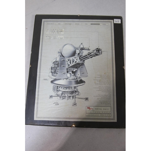 128 - R N DIAGRAM OF A GOALKEEPER BY A.A GUN
30 X 24CM