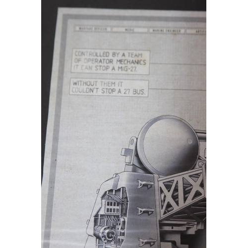 128 - R N DIAGRAM OF A GOALKEEPER BY A.A GUN
30 X 24CM