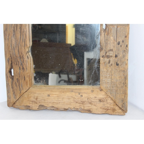 132 - RECLAIMED WOODEN FRAMED MIRROR
58 X 58CM