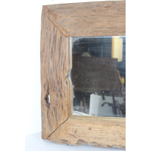 132 - RECLAIMED WOODEN FRAMED MIRROR
58 X 58CM