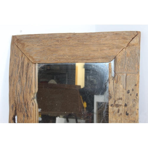 132 - RECLAIMED WOODEN FRAMED MIRROR
58 X 58CM