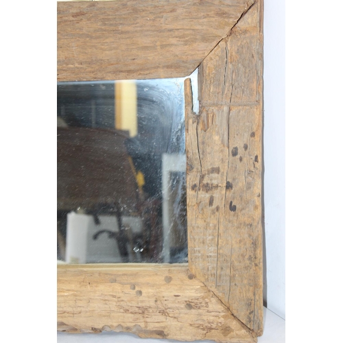 132 - RECLAIMED WOODEN FRAMED MIRROR
58 X 58CM