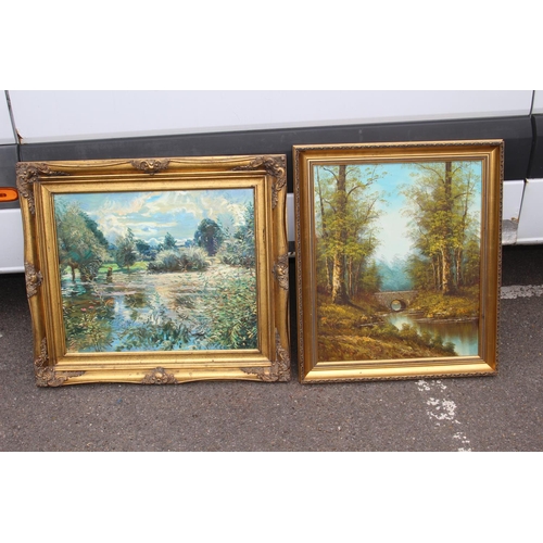 140 - 2 X OILS ON CANVAS OF COUNTRY SCENES
80 X 69CM