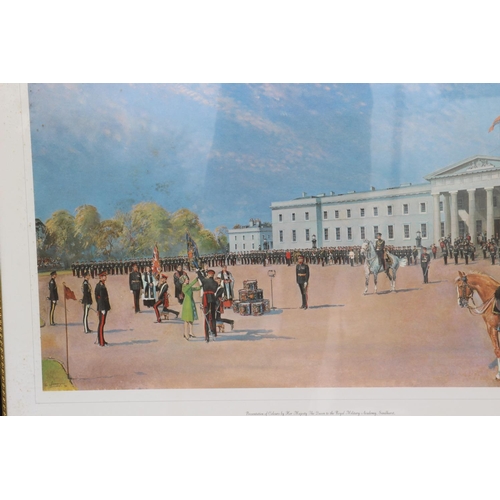 141 - MILITARY PRINTS 'PRESENTING THE COLOURS'
85 X 55CM