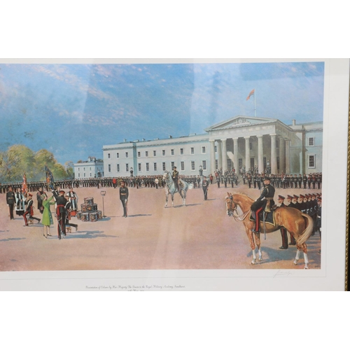 141 - MILITARY PRINTS 'PRESENTING THE COLOURS'
85 X 55CM