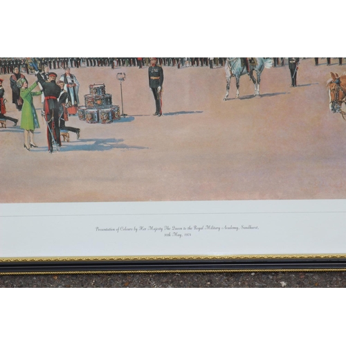141 - MILITARY PRINTS 'PRESENTING THE COLOURS'
85 X 55CM