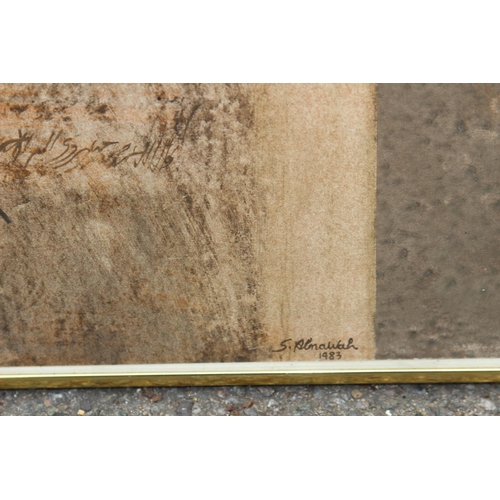 143 - SIGNED MIDDLE EASTERN PICTURE - GLASS CRACKED
93 X 70CM