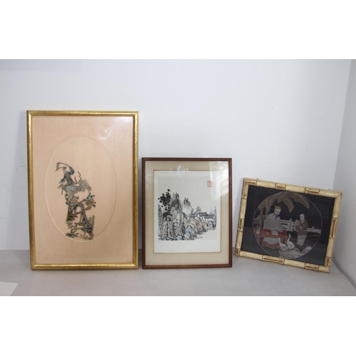 145 - 3 X ORIENTAL PICTURES
44 X 30CM