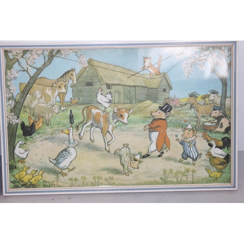 150 - 2 X MOLLY BRENT CARICATURE PICTURES ONE CALLED THE FROG PRINCE 
36 X 33CM