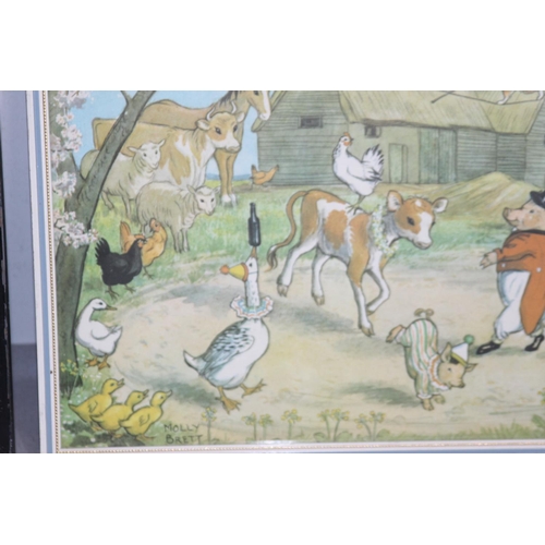 150 - 2 X MOLLY BRENT CARICATURE PICTURES ONE CALLED THE FROG PRINCE 
36 X 33CM