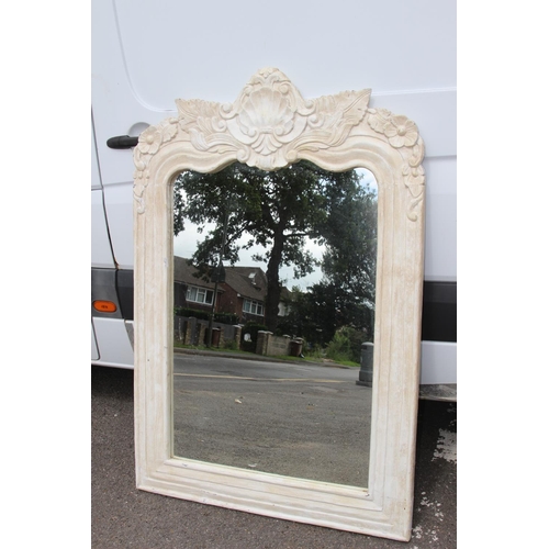 154 - LARGE CARVED DISTRESSED MIRROR
146 X 98CM