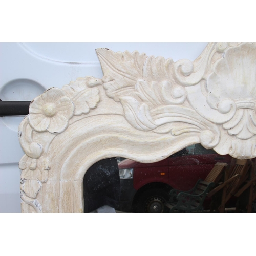 154 - LARGE CARVED DISTRESSED MIRROR
146 X 98CM