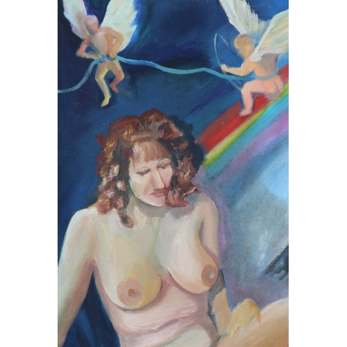 158 - NUDE ON HORSE OIL ON CANVAS
122 X 89CM