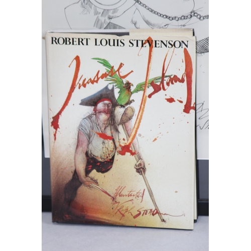 170 - RALPH STEADMAN WHITE RABBIT ALICE IN WONDERLAND PICTURE AND BOOK
60 X 79CM