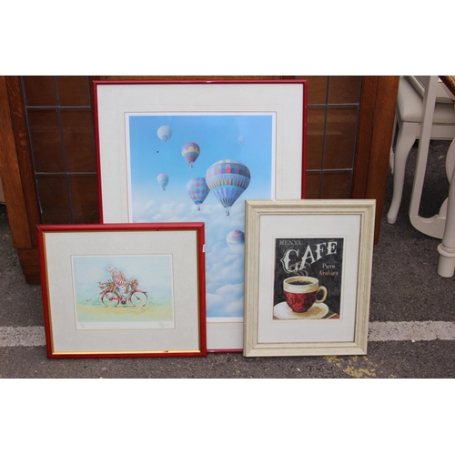 183 - 3 X SIGNED LIMITED EDITION PRINTS  
80 X 59CM