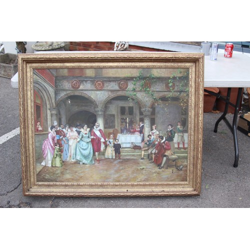 146 - PAINTED PRINT ON CANVAS
123 X 95CM