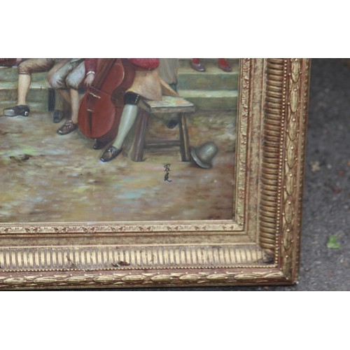 146 - PAINTED PRINT ON CANVAS
123 X 95CM