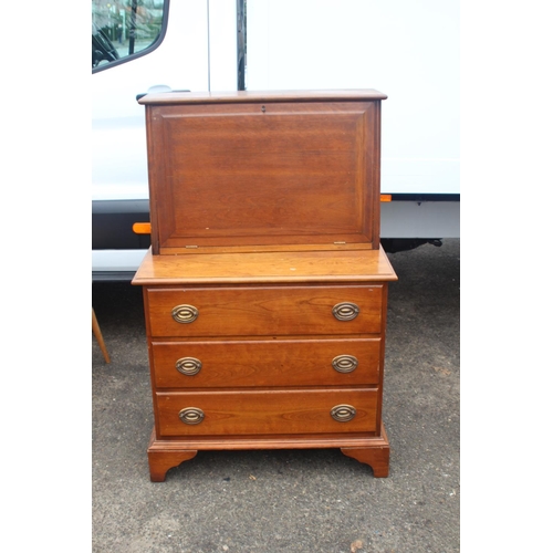 95 - VINTAGE CHERRY VALE STICKLEY New York CHEST OF DRAWERS WITH BUREAU TOP
60 X 25 X 160CM