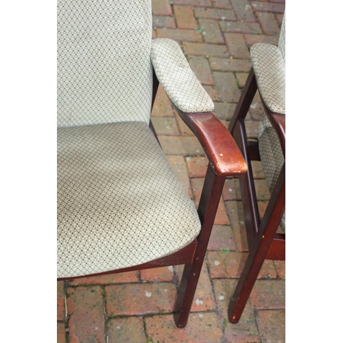 109 - PAIR OF RETRO CINTIQUE CHAIRS 
66 X 63 X 110CM