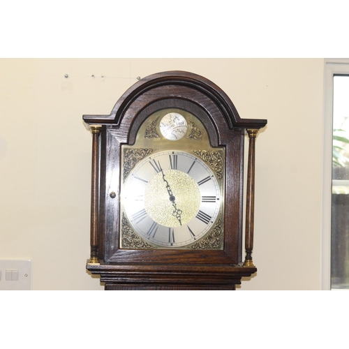 124 - OAK TEMPUS FUGIT GRANDFATHER CLOCK
42 X 188CM