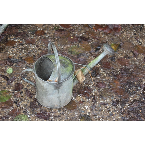 143 - QUANTITY OF GALVANISED WATERING CANS