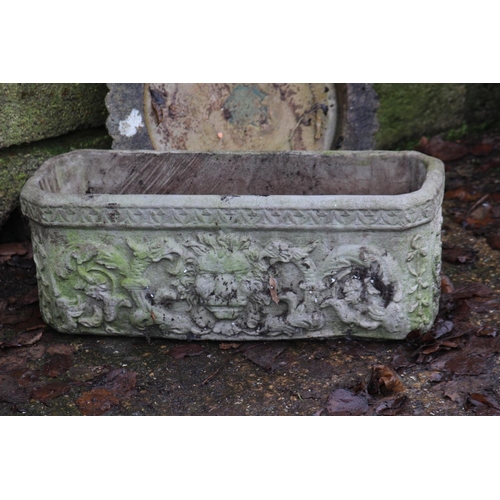 169 - GARDEN TROUGH AND BIRD BATH STAND 
71 X 26