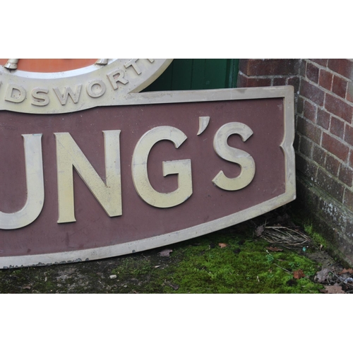 182 - LARGER YOUNGS THE RAM BREWERY PUB SIGN
210 X 146CM