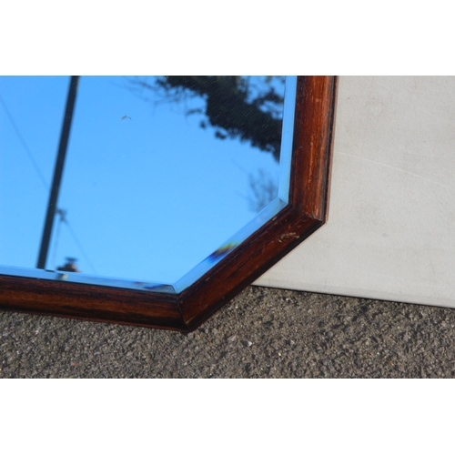 233 - OAK FRAMED MIRROR 
82 X 56CM