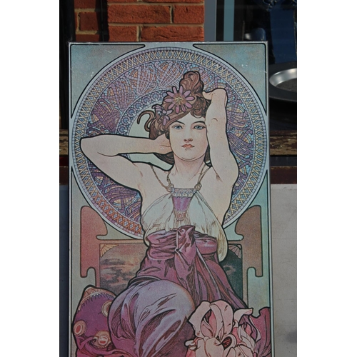 235 - 2 X ATHENA NOUVEAU PRINTS BY MUNCHA
43 X 114CM