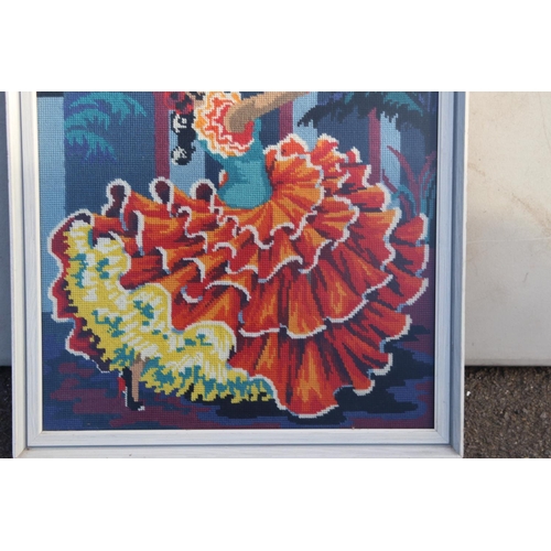 238 - WOOL SPANISH DANCER PICTURE 
62 X 52CM