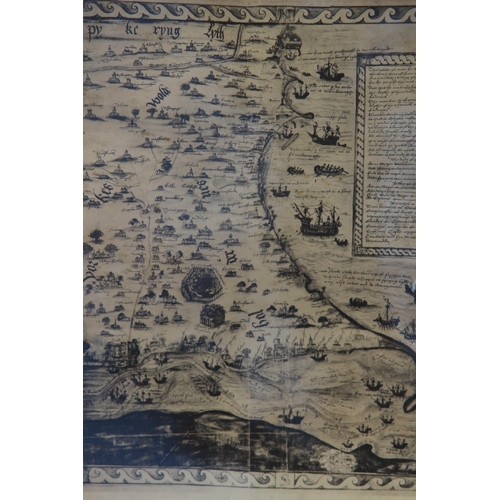 241 - 2 X VINTAGE MAP PRINTS 
58 X 49CM